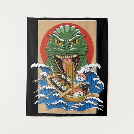 化け日本の物すし好き タペストリー (正面)