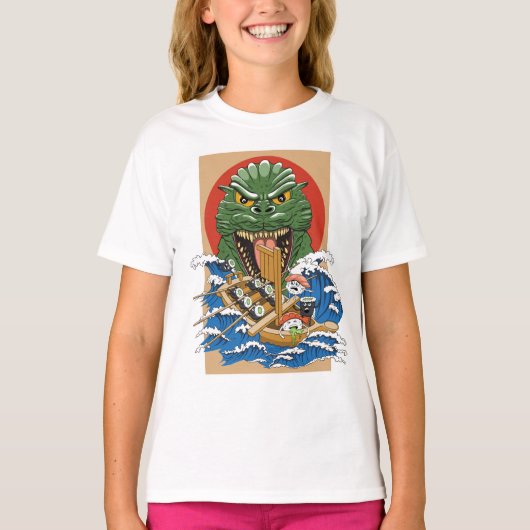 化け日本の物すし好き Tシャツ (正面)