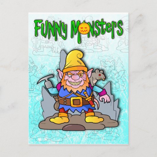 化け物おもしろい ポストカード (正面)