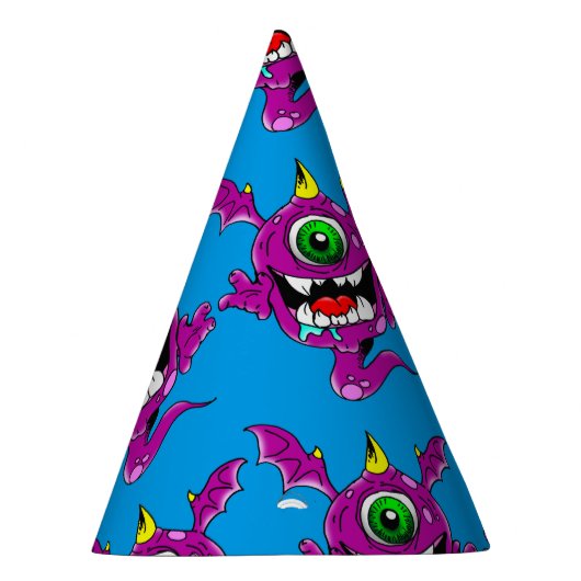 化け物を食べる紫のかわいい人 パーティーハット (右)
