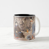 化け猫、巨大な猫の国芳の亡霊、Kuniyoshi ツートーンマグカップ (正面右)