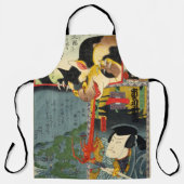 化け猫・豊国・浮世絵 エプロン (正面)