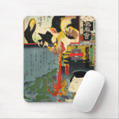 化け猫, 豊国 Monster Cat, Toyokuni, Ukiyo-e マウスパッド (マウス)
