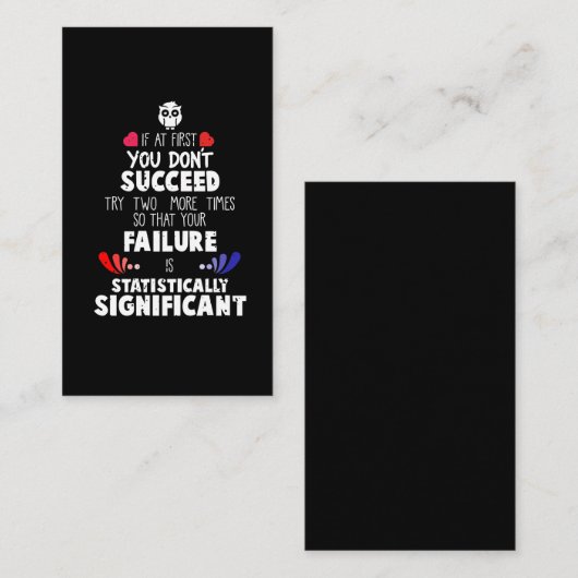 化学おたく科学の失敗と成功 名刺 (正面/裏面)