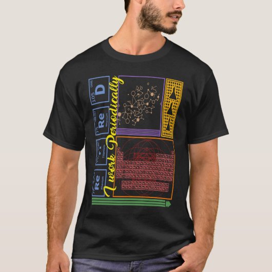 化学おたく 私は時々働く 退職者 科学 Tシャツ (正面)