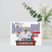 化学おもしろい先生はがき（ラボ付き） ポストカード (スタンド正面)
