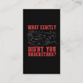 化学おもしろい先生化学者の学生式 名刺 (正面)