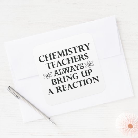 化学おもしろい先生引用文 スクエアシール (封筒)