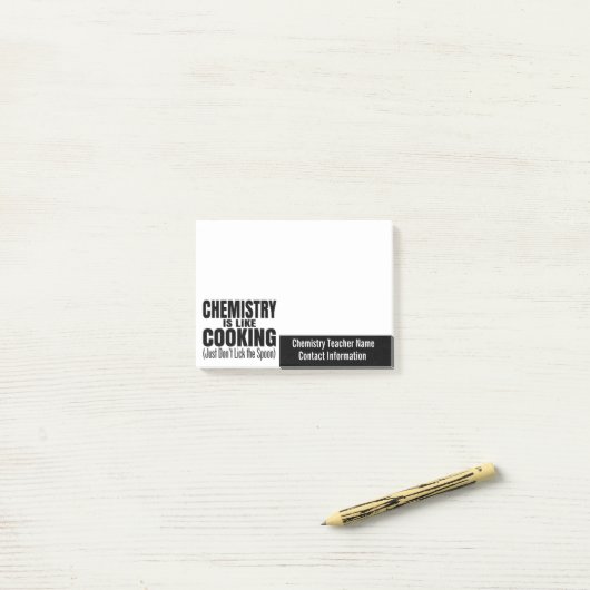化学おもしろい先生引用文 ポストイット (デスク上)