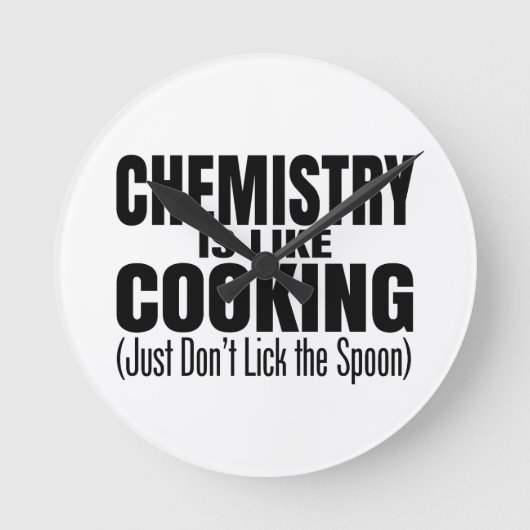 化学おもしろい先生引用文 ラウンド壁時計 (正面)