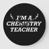 化学おもしろい先生引用文 ラージ壁時計 (正面)