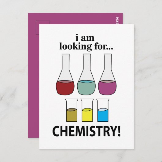 化学おもしろい化学を探している ポストカード (正面/裏面)