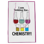 化学おもしろい化学を探している ミディアムペーパーバッグ (正面)