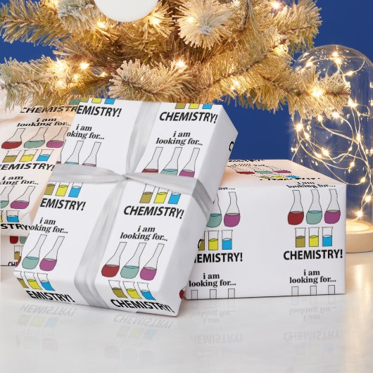 化学おもしろい化学を探している ラッピングペーパー (クリスマス)