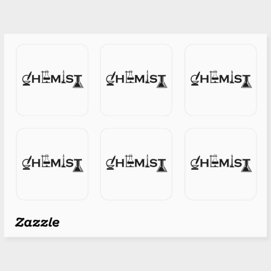 化学おもしろい化学者の賜物 スクエアシール (シート)