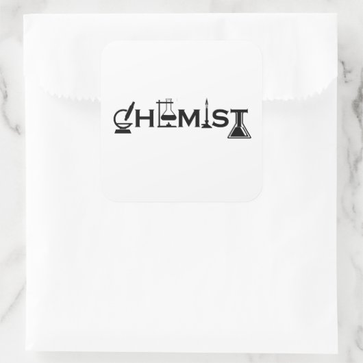化学おもしろい化学者の賜物 スクエアシール (バッグ)