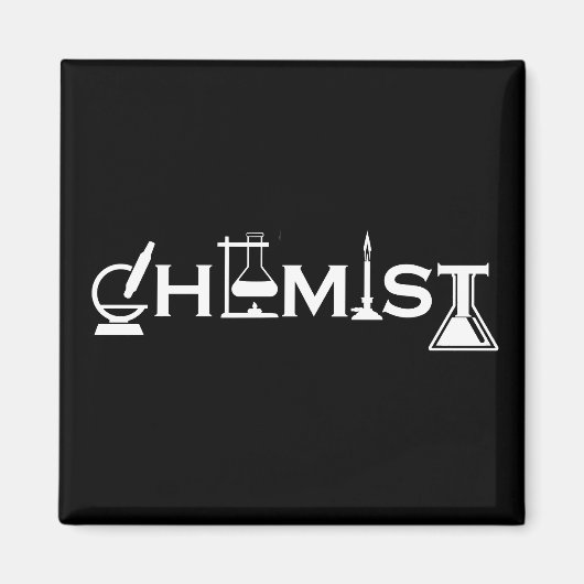 化学おもしろい化学者の賜物 マグネット (正面)