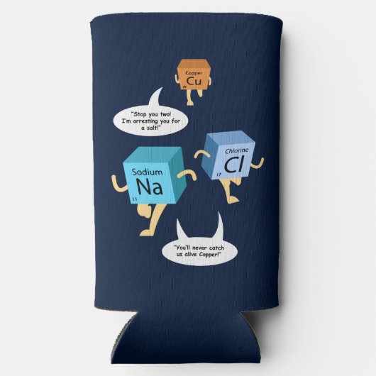 化学おもしろい周期表元素科学 スリム缶クーラー (裏面)