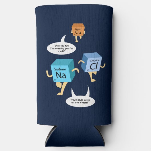 化学おもしろい周期表元素科学 スリム缶クーラー (正面)