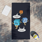 化学おもしろい周期表科学 ビーチタオル