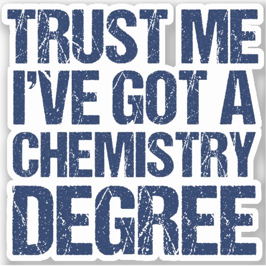 化学おもしろい学院生 シール (正面)