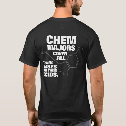 化学おもしろい専攻は拠点をカバー… Tシャツ (裏面)