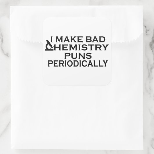 化学おもしろい引用文 スクエアシール (バッグ)