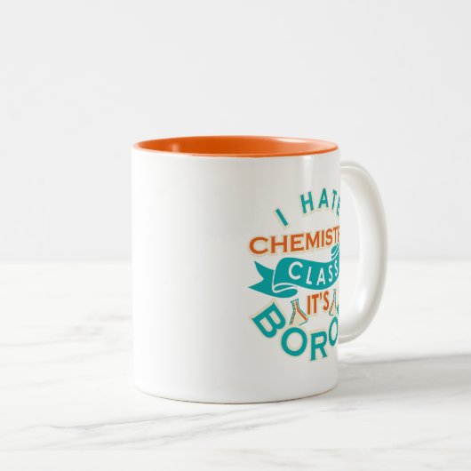 化学おもしろい授業はホウ素科学先生Gag ツートーンマグカップ (正面右)