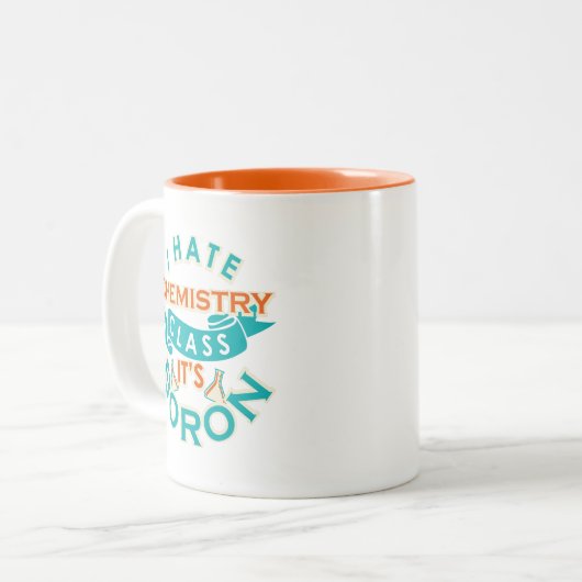 化学おもしろい授業はホウ素科学先生Gag ツートーンマグカップ (正面左)