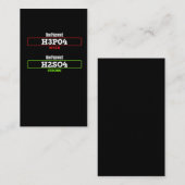 化学おもしろい者の冗談科学者の化学ユーモア 名刺 (正面/裏面)