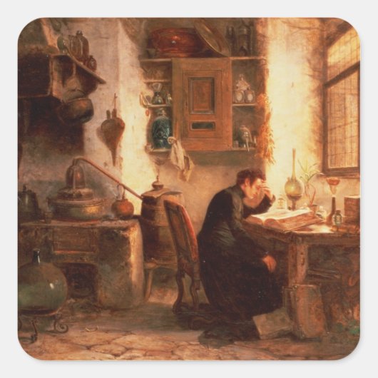 化学および薬学の学生 スクエアシール (正面)