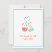 化学かわいフ素晴らしラスケスのバレンタインデー シーズンカード (正面)