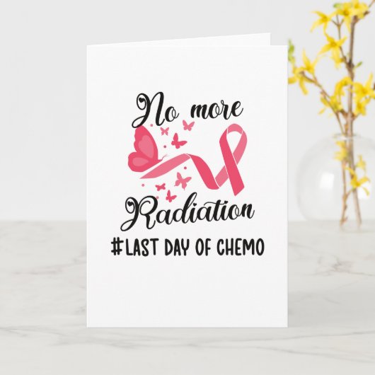 化学がんを克服した放射線の最終日 カード (黄色い花)