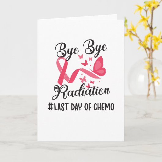 化学がんを克服した放射線の最終日 カード (黄色い花)