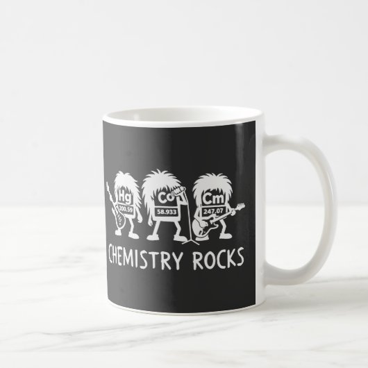化学がロックする サイエンス ロックバンド コーヒーマグカップ (右)