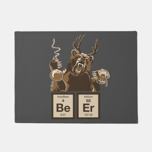 化学くまによって発見されるビール ドアマット (正面)