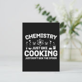 化学ちょうど料理だけスプーンを舐めていない ポストカード (スタンド正面)
