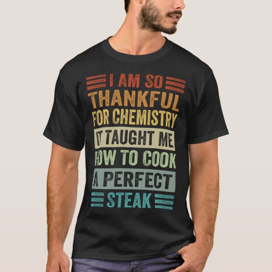 化学に対して有り難い思教えいで行く Tシャツ (正面)