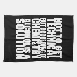 化学に従って、アルコールは解決です キッチンタオル