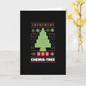 化学のクリスマスツリー カード (黄色い花)
