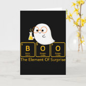 化学のブー 驚きの要素 かわいい化学者 カード (黄色い花)