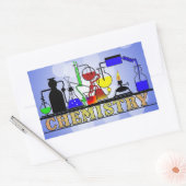 化学のベーカースとフラスコのロゴ 長方形シール (封筒)