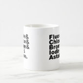 化学の五つのハロゲン | 塩素 臭素 コーヒーマグカップ (中央)
