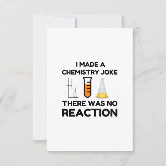 化学の冗談を言った サンキューカード (正面)