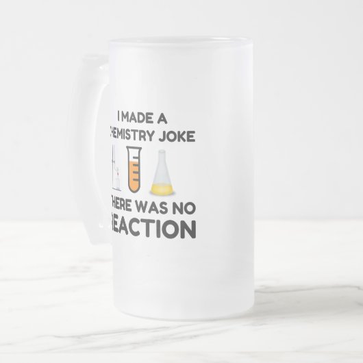 化学の冗談を言った フロストグラスビールジョッキ (正面左)