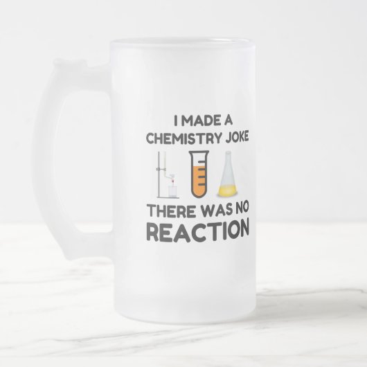 化学の冗談を言った フロストグラスビールジョッキ (左)