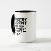化学の学生No睡眠Noお金No生命 マグカップ (正面左)