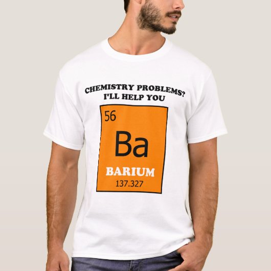 化学の家庭教師 バリウムもん Tシャツ (正面)
