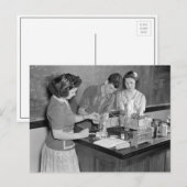 化学の授業、1943年 ポストカード (正面/裏面)