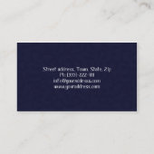 化学の教え講師ブルービジネスカード 名刺 (裏面)